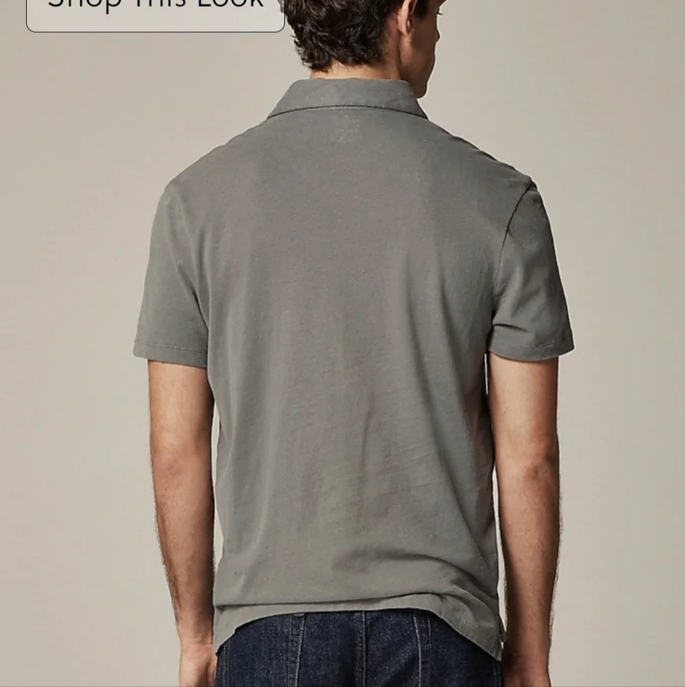 J.Crew Sueded Jersey Cotton Polo Shirt - Classic Fit XXL 46-48 Grey OR Navy BNWT